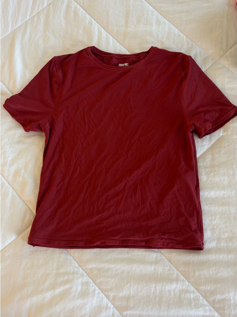aerie women’s Burgundy Short Sleeve Crew Tee